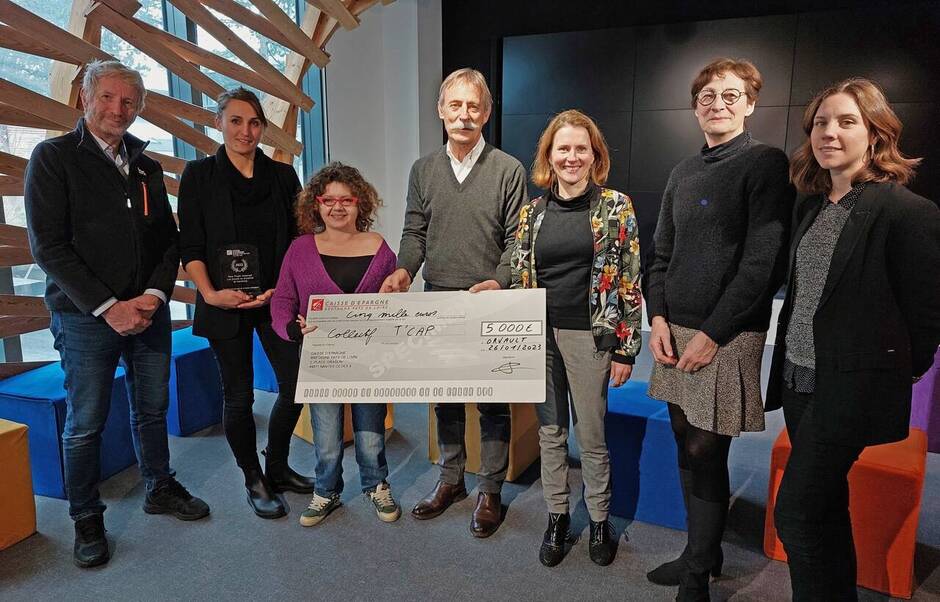 photo lors de la remise du prix pour le soundbeam