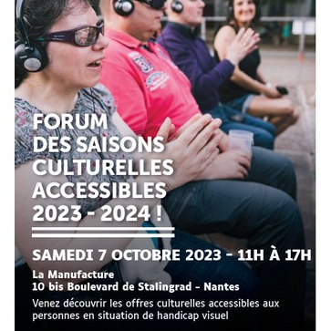 Forum des saisons culturelles et accessibles le 7 octobre