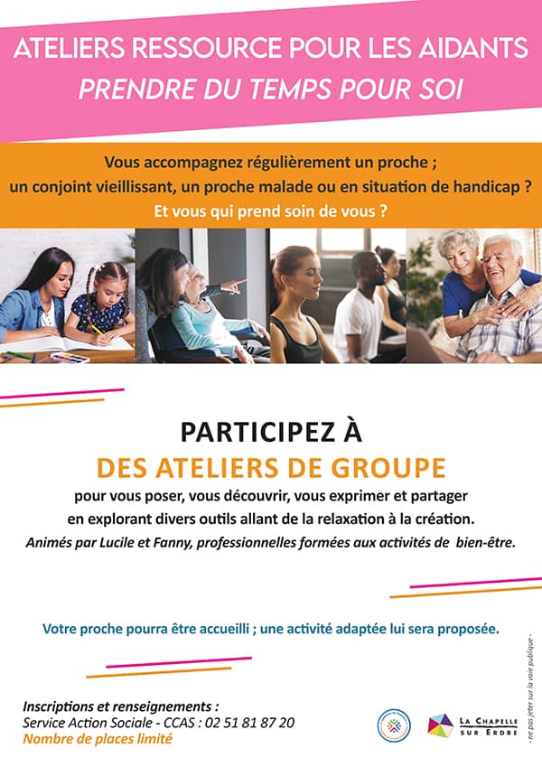 Affiche des ateliers ressource pour les aidants