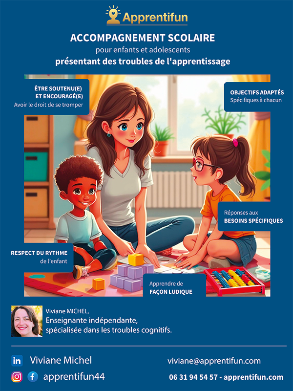 affiche de l'enseignante spécialisée apprentifun