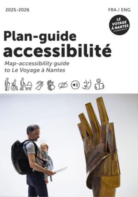couverture du plan guide accessibilité du voyage à nantes