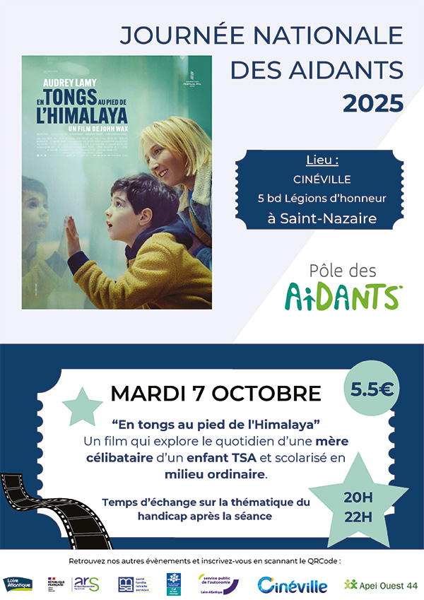 affiche de la projection de en tongs au pied de l'himalaya le 7 octobre
