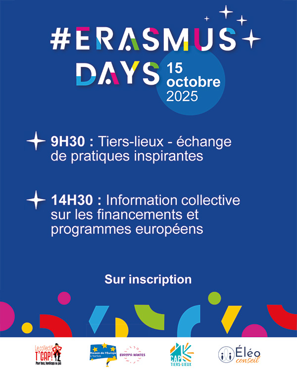 affiche des événements de t'cap pour les erasmus days le 15 octobre 2025