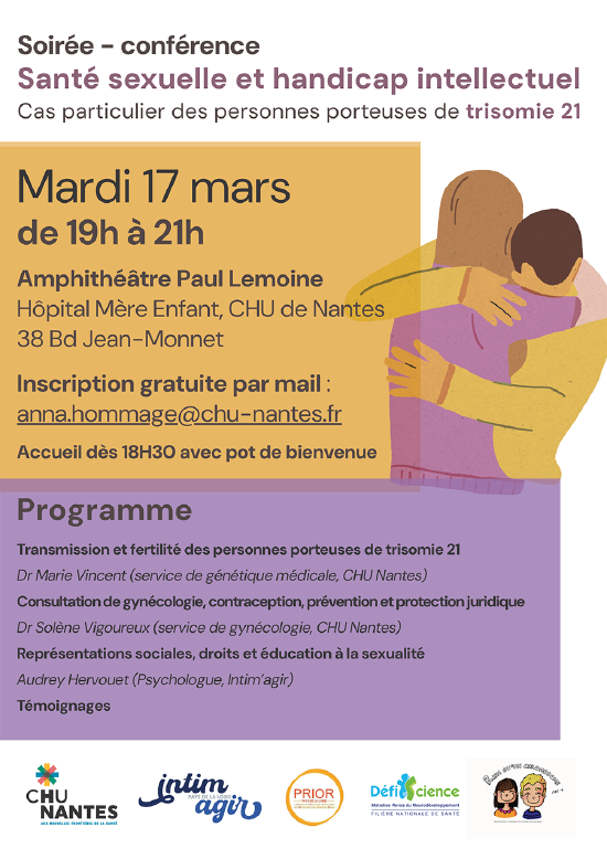 affiche de l'événement santé sexuelle et handicap intellectuel le 17 mars 2026