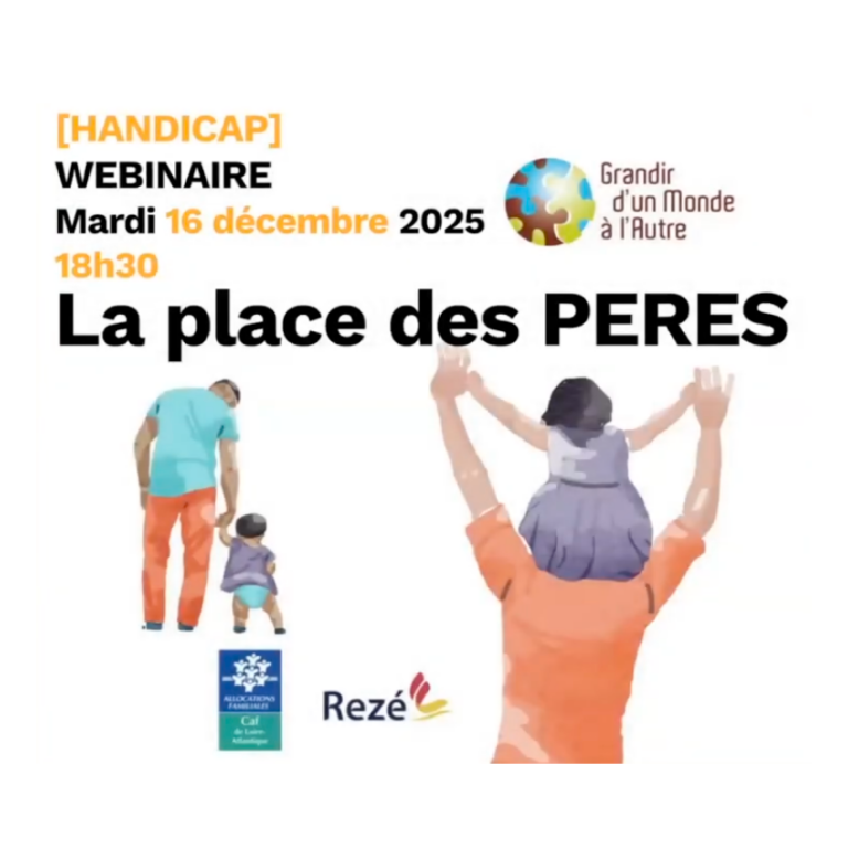 visuel du wébinaire sur la place des pères d'enfant en situation de handicap
