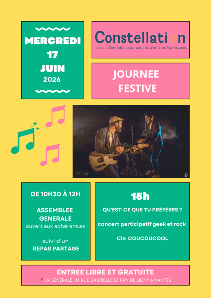 affiche de la journée festive du 17 juin de constellation 44