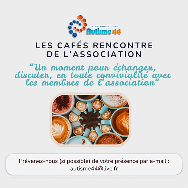 Café-rencontre de l&rsquo;association Autisme 44 le 18 juin